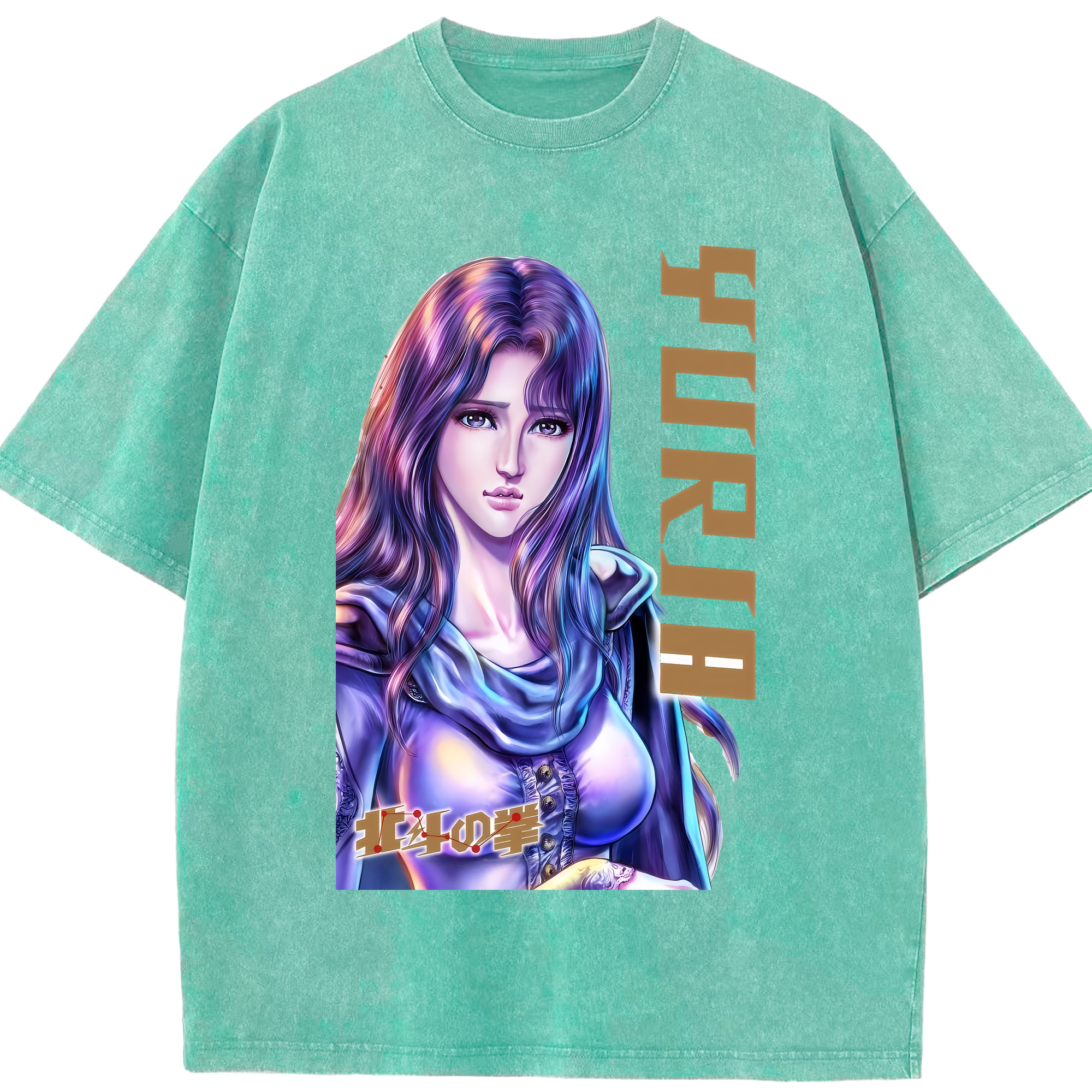 （画像用） 北斗の拳 Fist of the North Star 綿100% ヴィンテージ風 半袖Tシャツ（フロントプリント）